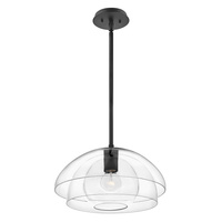 Lampa wisząca / Półplafon Lotus - 1 źródło światła - Czarna Lotus Quintiesse Hinkley QN-LOTUS-P-BLK