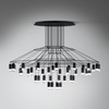 Vibia Wireflow Chandelier Lampa Wisząca 42-punktowa, 150 wys. 112 cm, Czarny Polysk
