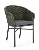 BIZZOTTO krzesło ogrodowe MARGALIDA       szare / zielone