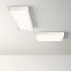 Vibia Up Lampa Sufitowa LED, szer. 121, wys. 7, GL 31 cm, Biały Mat Satyna