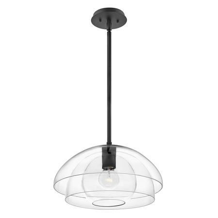 Lampa wisząca / Półplafon Lotus - 1 źródło światła - Czarna Lotus Quintiesse Hinkley QN-LOTUS-P-BLK