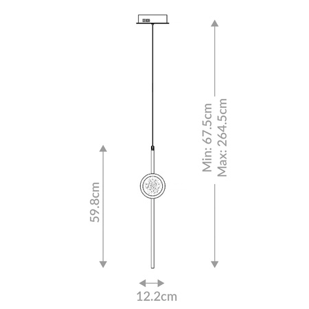 Lampa wisząca Barletta - 1 źródło światła - Szczotkowane złoto Quintiesse Eurofase QN-BARLETTA-1P-BG