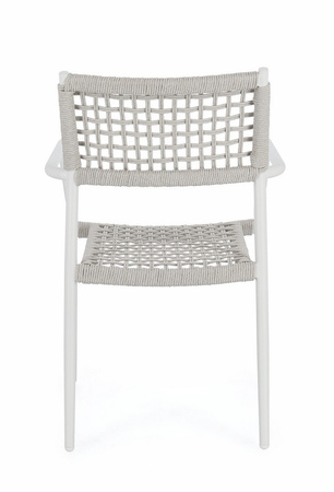 BIZZOTTO krzesło ogrodowe CALETA białe    / szare