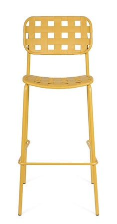 BIZZOTTO krzesło barowe ogrodowe CLOVER   żółte