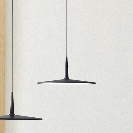 Vibia Skan Lampa Wisząca LED, średnica 30cm  wys. 200 cm, Czarny Biały Opal