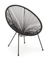 BIZZOTTO krzesło ogrodowe PARKER czarne