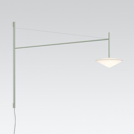 Vibia Tempo Lampa Ścienna LED ze Ściemniaczem i Przewodem, 120 GL, 20.5 cm, Zielony Mat