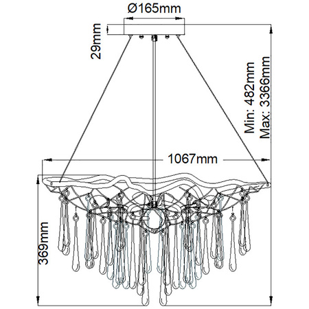 Lampa wisząca Laguna - 8 źródeł światła Laguna Quintiesse Lisa McDennon by Hinkley QN-LAGUNA-8P