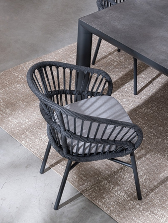 BIZZOTTO krzesło ogrodowe ODIVELAS        czarne