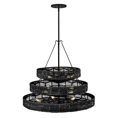 Żyrandol Ophelia - 13 źródeł światła - Czarny Quintiesse QN-OPHELIA-13P-BK-BK