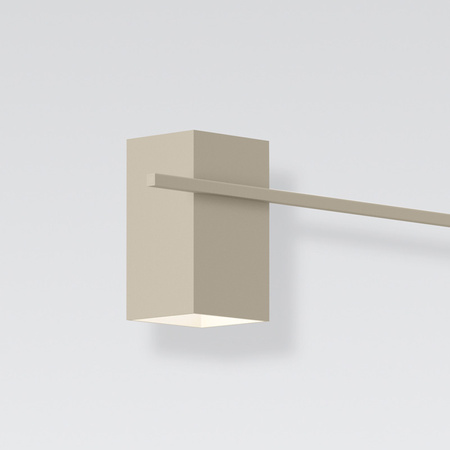 Vibia Structural Ortogonalna Lampa Ścienna LED, 2-punktowa, szer. 90cm, wys. 18cm, GL 56 cm, Kremowy Mat