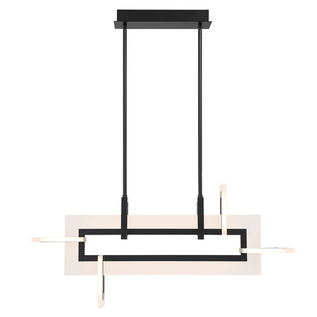 Mała lampa wyspowa Inizio - Matowa czerń Quintiesse Eurofase QN-INIZIO-LP-S-BK