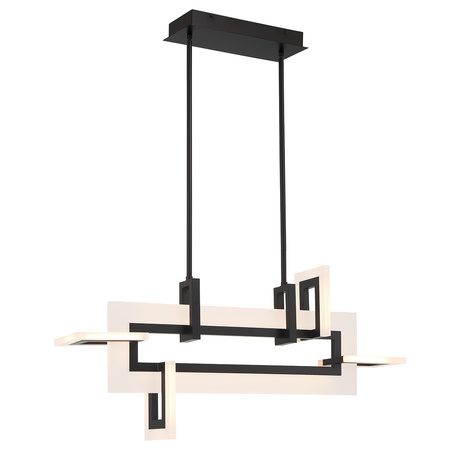 Mała lampa wyspowa Inizio - Matowa czerń Quintiesse Eurofase QN-INIZIO-LP-S-BK