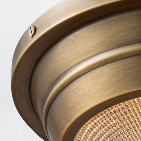 Mały plafon Willard - 1 źródło światła - Vintage mosiądz Quintiesse QN-WILLARD-F-S-VBS-PG