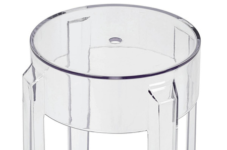 Krzesło barowe CHARLES 65 transparentne - poliwęglan