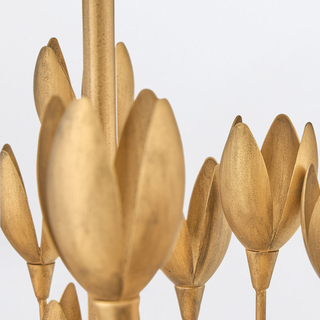 Lampa wyspowa Flora - 10 źródeł światła - Oksydowane złoto Quintiesse QN-FLORA10-GD