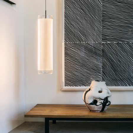 Vibia Guise Lampa Wisząca LED ze Ściemniaczem, 16 wys. 200 cm, Grafitowy Mat Biały Przejrzysty