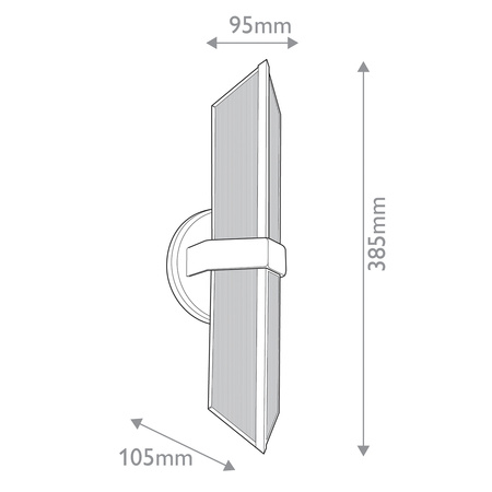 Kinkiet Cairo - 2 źródła światła - Vintage mosiądz Quintiesse QN-CAIRO-2WB-VBS-CR