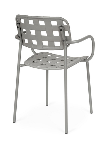 BIZZOTTO krzesło ogrodowe CLOVER ARM      szare