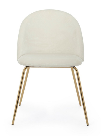 BIZZOTTO krzesło TANYA VELVET białe