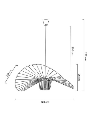 Lampa wisząca CAPELLO FI 120 czarna