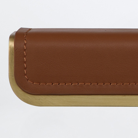 Mała obrazówka LED Valise Picture - Vintage mosiądz, skóra koniakowa Quintiesse QN-VALISE-PL-S-VBS-CL