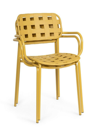 BIZZOTTO krzesło ogrodowe CLOVER ARM      żółte