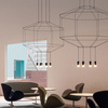 Vibia Wireflow Lampa Wisząca LED Osmiokątna, szer. 70, wys. 200, GL 70 cm, Czarny Polysk