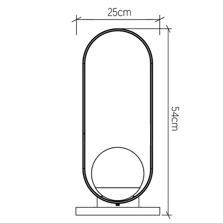 Lampa stołowa Sfera Brązowy, Drewno Quintiesse Accord QN-SFERA-TL-L-TEAK