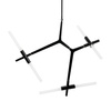 Lampa wisząca CANDELABR 6 czarna - aluminium, szkło