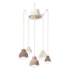 SOSPENSIONE 5 LUCI - mix tenue / 5-LIGHTS PENDANT mix  BERIMBAU Ferroluce C2609-MIX