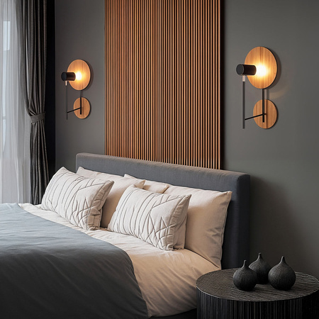 Kinkiet Dot Brązowy, Drewno Quintiesse Accord QN-DOT-WB1-TEAK