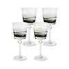 KARE komplet 4 kieliszków do czerwonego   wina MIMI 21 cm szary