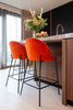 RICHMOND krzesło barowe ALYSSA 65 - jasnoczerwone