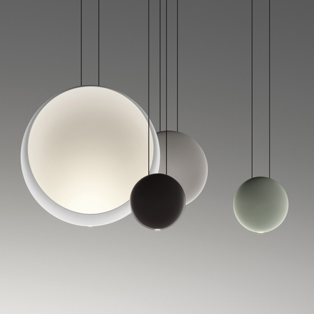 Vibia Cosmos Lampa Wisząca LED, szer. 48cm, wys. 200cm, GL 7 cm, Biały Mat