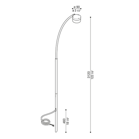 Lombardo LL15105V3 Lampa podłogowa zewnętrzna Hasta R Garden
