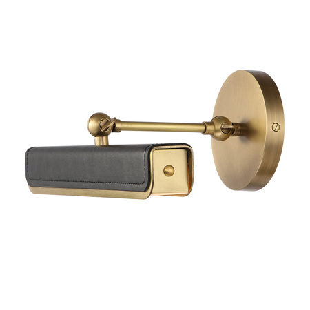 Mała obrazówka LED Valise Picture - Vintage mosiądz, skóra smokingowa Quintiesse QN-VALISE-PL-S-VBS-TL