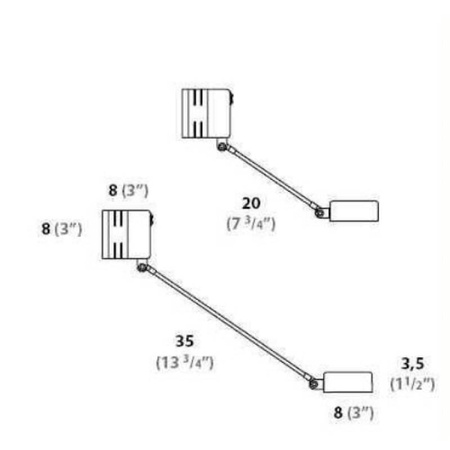 LUMINA DAPHINE PARETE 35 LED KINKIET KOLORY