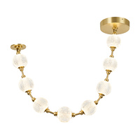 Lampa wisząca LED Marni - Naturalny mosiądz Quintiesse QN-MARNI-8P-148-NBR