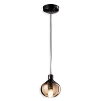 SOSPENSIONE PICCOLA VETRO / SMALL GLASS PENDANT AFOXE' Ferroluce C2642-BRO