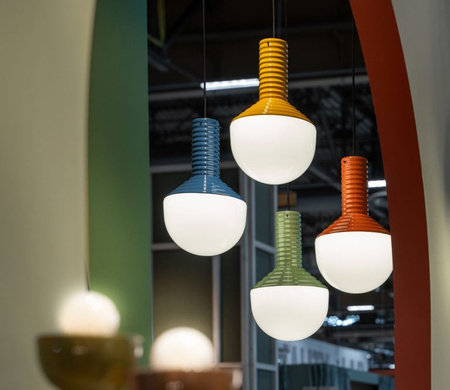 SOSPENSIONE VETRO VERNICIATO - PAINTED GLASS PENDANT SELARON Ferroluce C2730-VSA