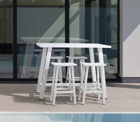 BIZZOTTO krzesło barowe ogrodowe SKIPPER  71 białe